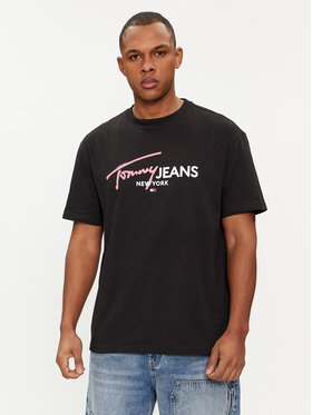 Tommy Jeans Tommy Jeans T-Shirt Spray Pop Color DM0DM18572 Μαύρο Regular Fit