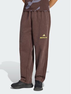 adidas adidas Spodnie materiałowe 167682 Brązowy Loose Fit