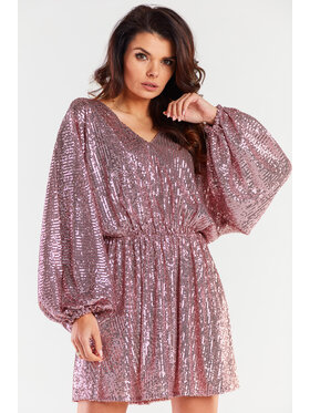 Awama Awama Abito da sera A485 Rosa Basic Fit
