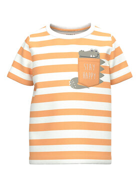 NAME IT NAME IT T-Shirt 13217047 Pomarańczowy Regular Fit
