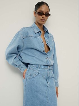 La Mania La Mania Košile DEMI 2 Modrá Oversize
