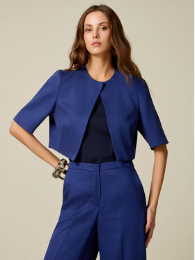 Oltre Oltre Giacca da abito R087R102528N024 Blu Cropp Fit