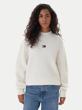 Tommy Jeans Tommy Jeans Rolák Badge DW0DW22109 Écru Relaxed Fit