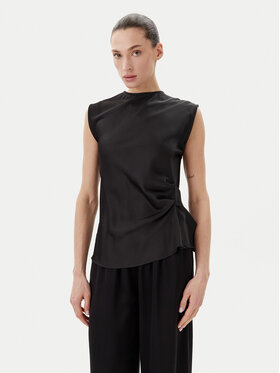 Eleh Eleh Bluză ESS250180 Negru Regular Fit