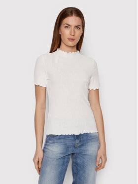ONLY ONLY Bluzka Emma 15224967 Biały Slim Fit