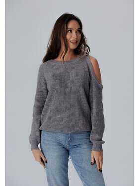 LAURELLA LAURELLA Sweter 6TU026 Szary Regular Fit