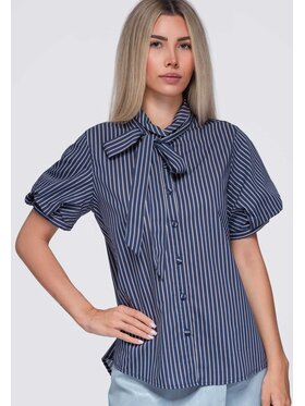 Ombre Ombre Koszula OW-SH-E0067 Granatowy Loose Fit