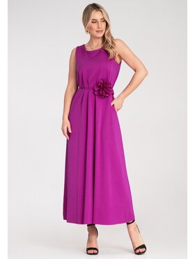FIGL FIGL Sukienka koktajlowa M1191 Fioletowy Flared Fit