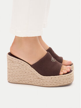 Calvin Klein Calvin Klein Espadryle Wedge Espad 70 Canvas Mg HW0HW03282 Brązowy