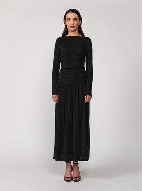 Nudyess Nudyess Sukienka codzienna Polaris Maxi Czarny Regular Fit