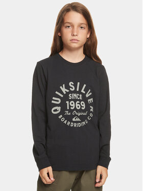 Quiksilver Quiksilver Blúzka Circlescriptfro Tees EQBZT04668 Čierna Regular Fit