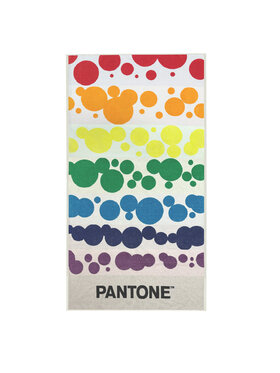 Pantone Pantone Ręcznik plażowy Pattern 2 Circles Biały