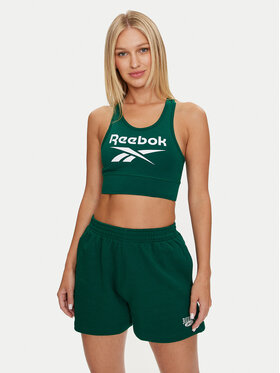 Reebok Reebok Top Identity Big Logo Cotton Bralette 100076020 Roheline Slim Fit