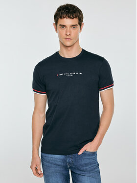 BIG STAR BIG STAR T-Shirt BORTOR Granatowy Basic Fit