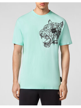 Plein Sport Plein Sport T-Shirt 5051 Zielony Regular Fit