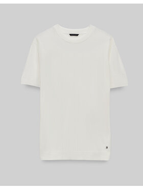 Borgio Borgio T-Shirt paspardo Biały Classic Fit