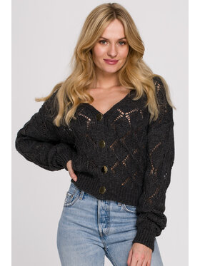 Makover Makover Kardigan K104 Černá Regular Fit