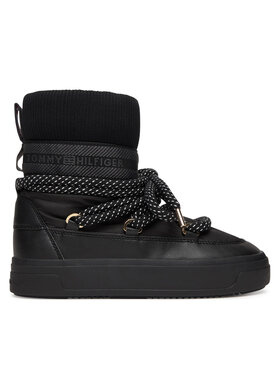 Tommy Hilfiger Tommy Hilfiger Snehule Snow Boot Water Repellent FW0FW09260 Čierna