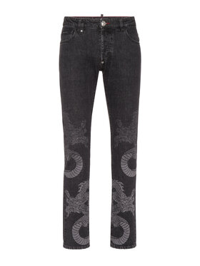 PHILIPP PLEIN PHILIPP PLEIN Džínsy 20041 Sivá Straight Leg