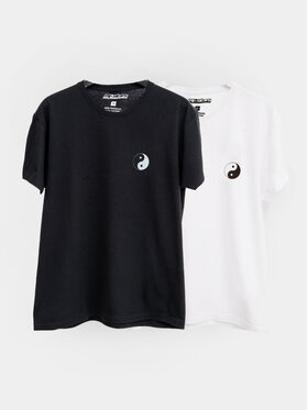 MyStars MyStars Komplet 2 t-shirtów Zestaw 2 T-Shirtów Męskich MyStars Tao Biały / Czarny XL Czarny Regular Fit