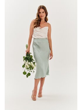 NAOKO NAOKO Midi sukňa Misty Morning Zelená Regular Fit