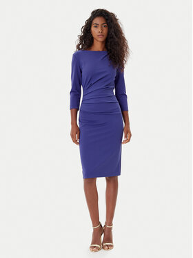 Rinascimento Rinascimento Koktel haljina CFC0126154003 Ljubičasta Slim Fit