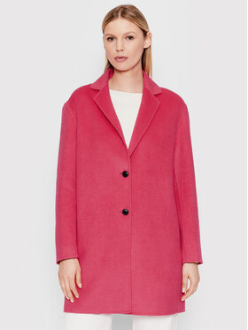 Tommy Hilfiger Tommy Hilfiger Vlněný kabát WW0WW34617 Růžová Regular Fit
