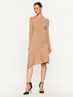 Pinko Pinko Kokteiļkleita Babar 102488 A1BQ Bēšs Slim Fit