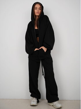 MissDenim MissDenim Bluza Oversize Zip Hoodie Czarny Oversize