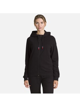 Rossignol Rossignol Bluza Full-Zip Hooded Logo Sweatshirt Czarny Regular Fit