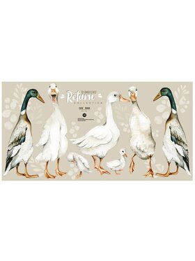 Dekornik Dekornik Naklejka ścienna White Ducks / Return to Innocence Biały