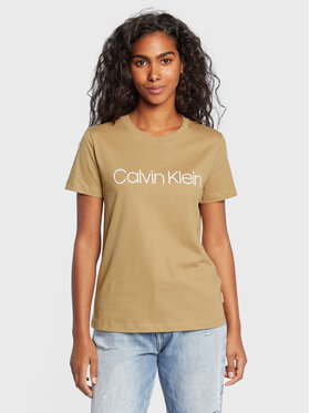 Calvin Klein Calvin Klein Marškinėliai Core Logo K20K202142 Smėlio Regular Fit