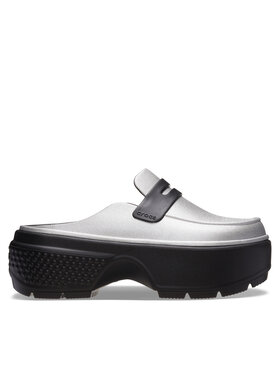 Crocs Crocs Nazouváky Stomp Metallic Loafer Clog 210363 Stříbrná