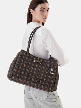 Guess Guess Дамска чанта Carrie Logo HWGP98 98220 Кафяв