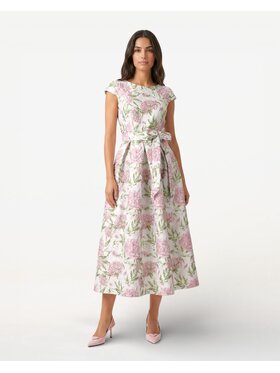 Castellani Castellani Sukienka codzienna Rosa Divina Kremowy Regular Fit