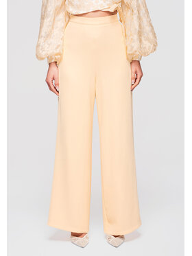 Ombre Ombre Spodnie materiałowe OW-PA-E0009 Żółty Relaxed Fit