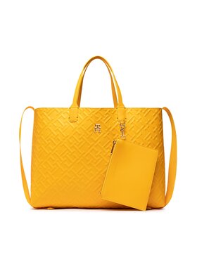 Tommy Hilfiger Tommy Hilfiger Borsetta Iconic Tommy Tote Mono AW0AW14374 Giallo