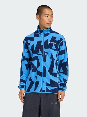 adidas adidas Bluza Terrex Multi Printed Full-Zip Fleece Niebieski jasny Regular Fit
