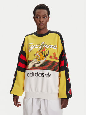 adidas adidas Bluza Archive Cycling JW0147 Żółty Oversize