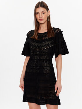 TWINSET TWINSET Trikotažinė suknelė 231TT3092 Juoda Regular Fit