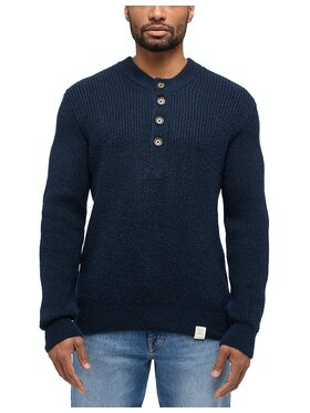 Mustang Mustang Sweter Style Emil C Henley Granatowy Regular Fit