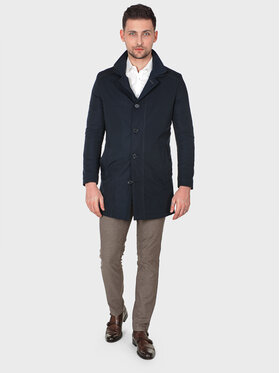 Evenemen Evenemen Płaszcz przejściowy MARCUS Granatowy Slim Fit