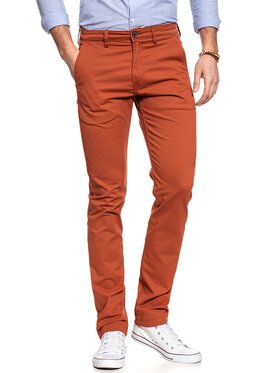 Lee Lee Chinosy CHINO Pomarańczowy Slim Fit