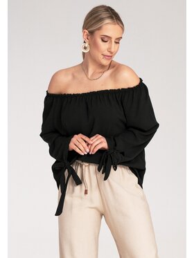 FIGL FIGL Bluzka M1133 Czarny Regular Fit