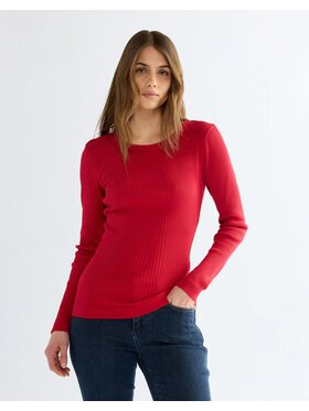 Wrangler Wrangler T-Shirt VARIEGATED CREW Różowy Slim Fit