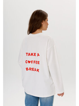 Mirons Mirons Longsleeve Prints Biały Oversize