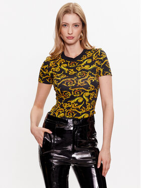 Versace Jeans Couture Versace Jeans Couture T-shirt 74HAH608 Crna Regular Fit
