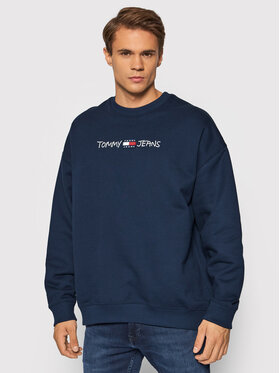 Tommy Jeans Tommy Jeans Majica dugih rukava Tjm Seasonal Straight Logo DM0DM10914 Tamnoplava Regular Fit
