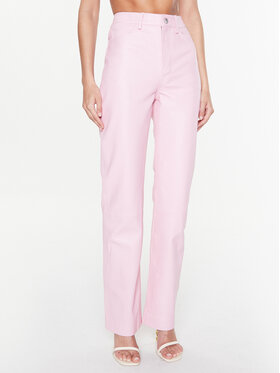 Remain Remain Pantalon en cuir Leather Straight RM2044 Rose Straight Fit