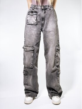 MissDenim MissDenim Spodnie damskie Baggy Szary Boyfriend Fit